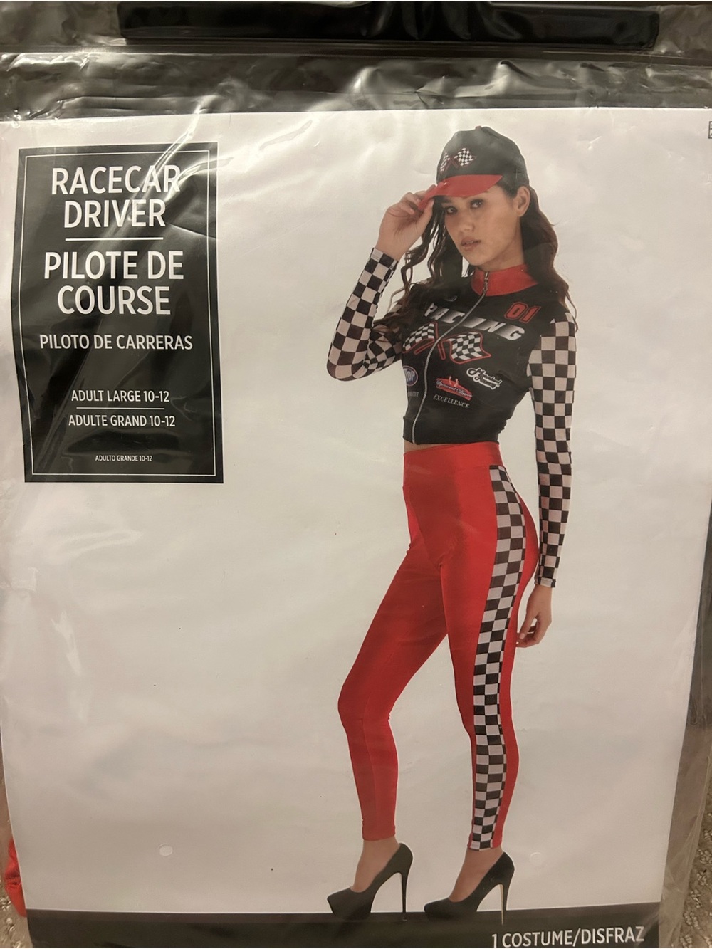 Racecar Driver Women's costume adult large 10-12